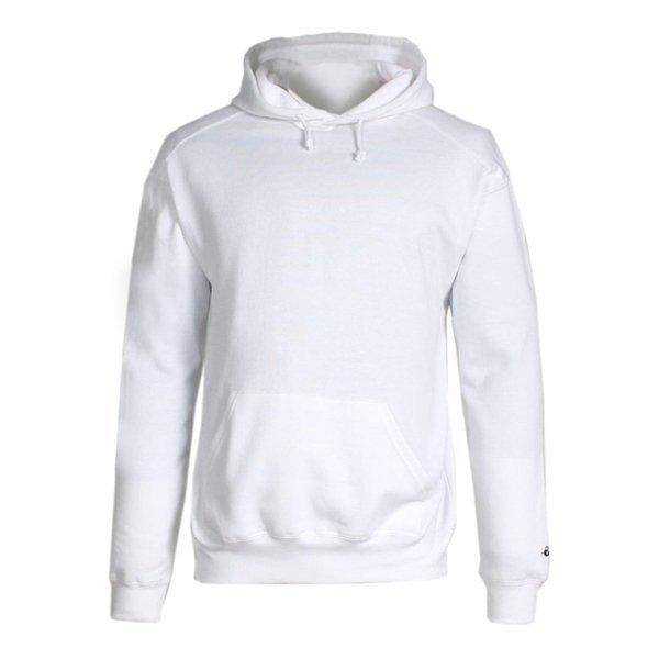 Badger Sport 1254 Hooded Sweatshirt - White - HIT a Double - 1