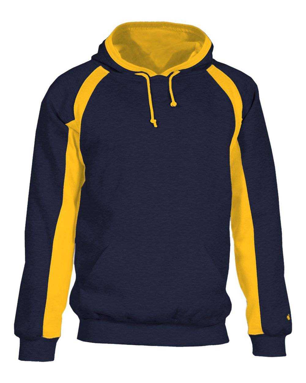 Badger Sport 1262 Hook Hoodie - Navy Gold - HIT a Double - 1