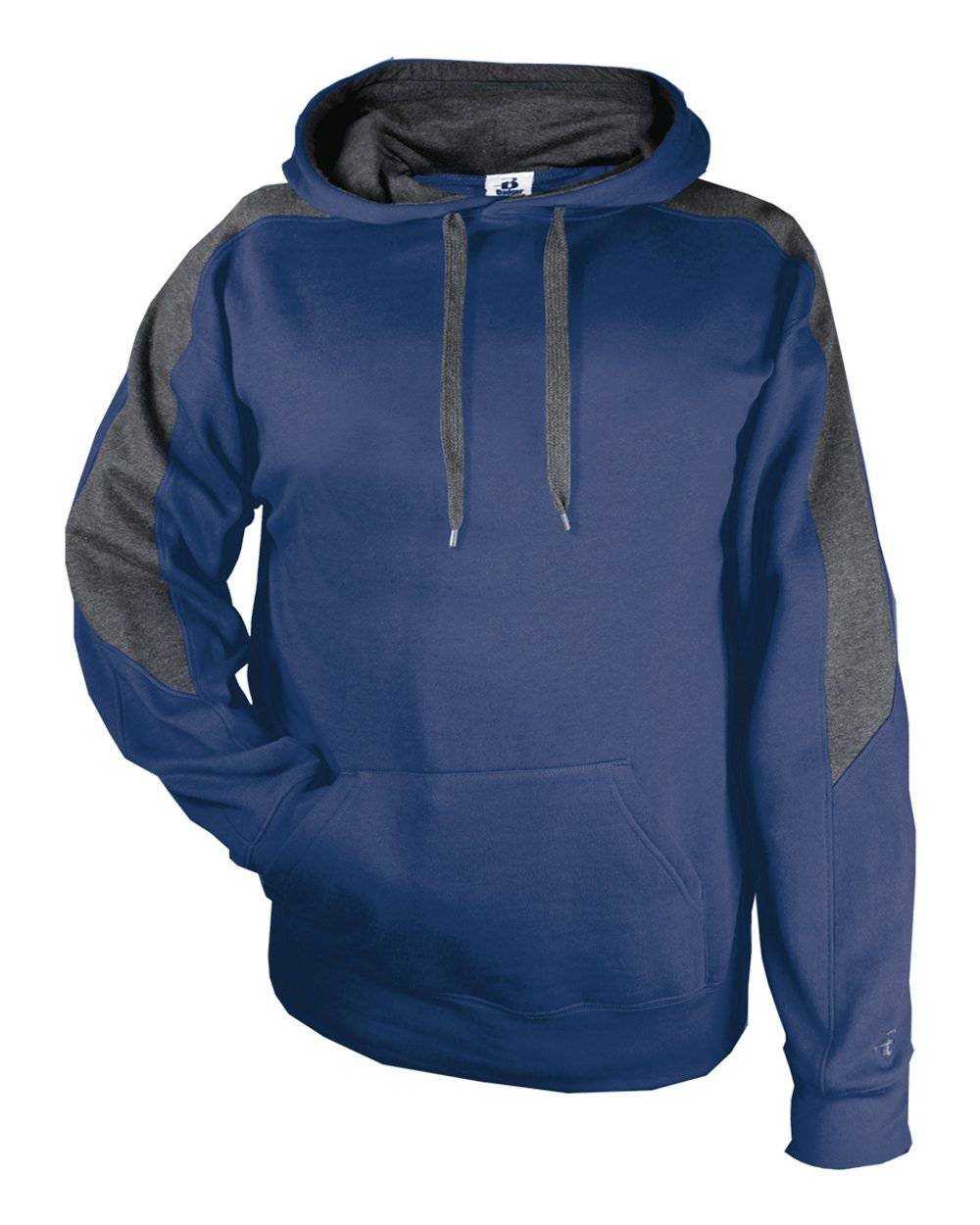 Badger Sport 1265 Saber Hoodie - Navy Charcoal - HIT a Double - 1