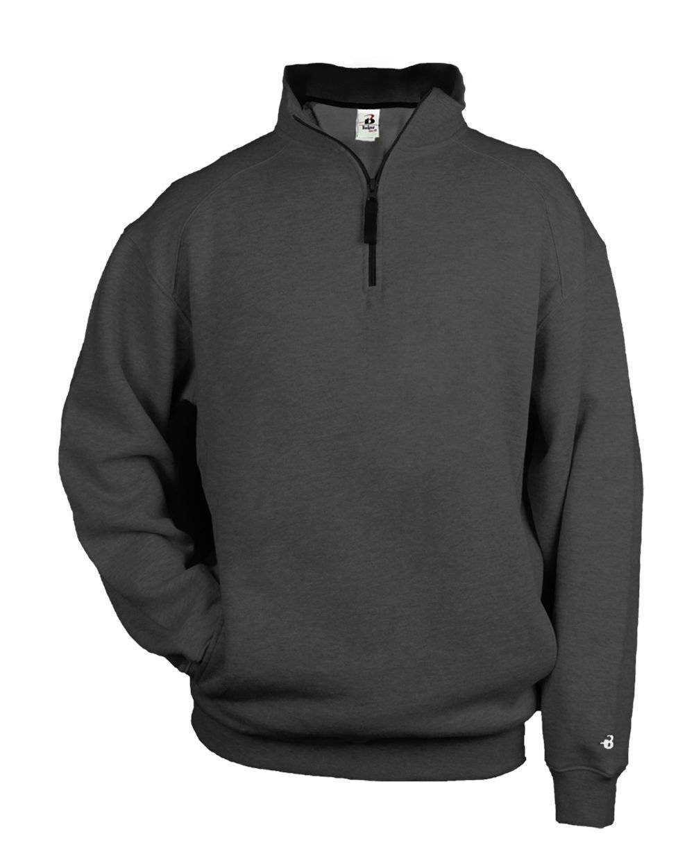 Badger Sport 1286 1/4 Fleece Pullover - Charcoal - HIT a Double - 1