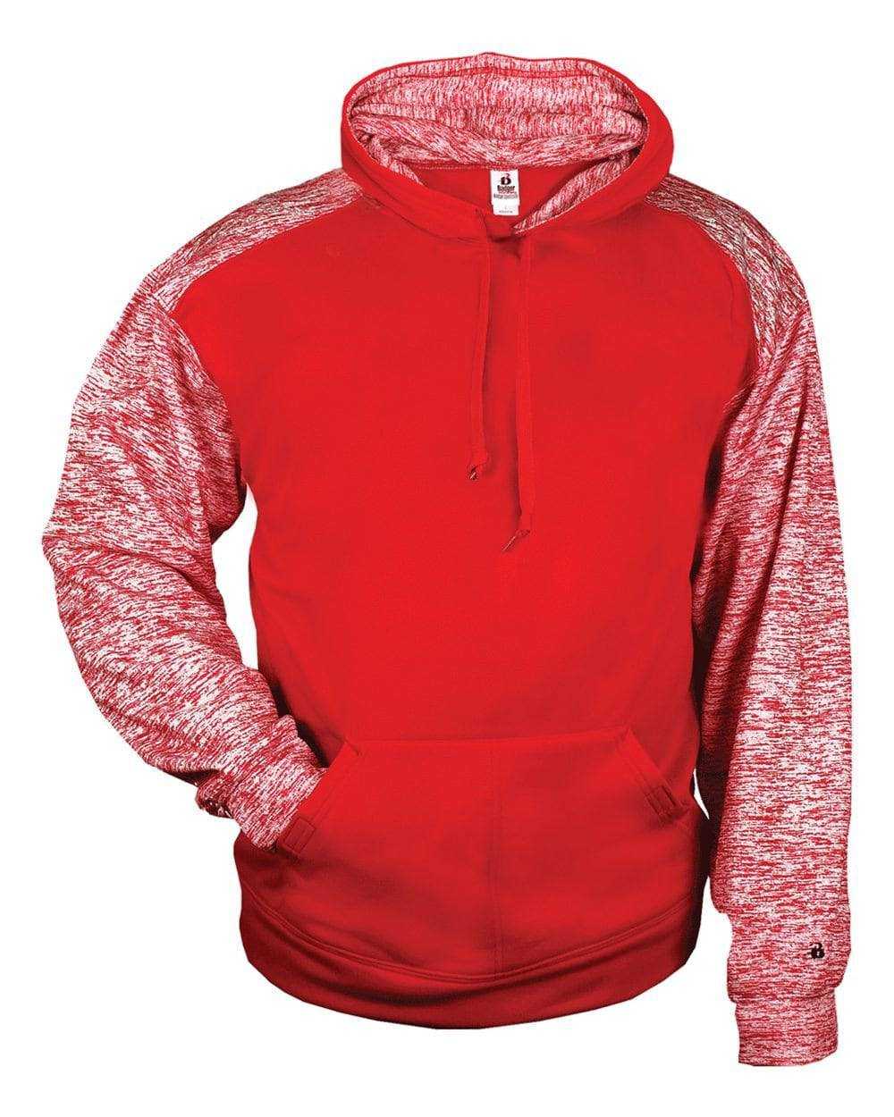 Badger Sport 1462 Blend Sport Hoodie - Red Red Blend - HIT a Double - 1