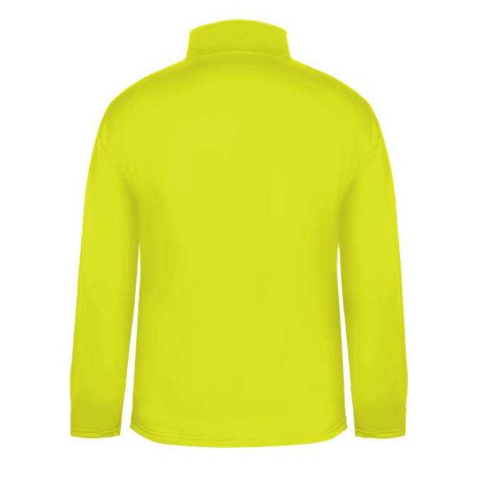 Badger Sport 1480 1/4 Zip Poly Fleece Pullover - Safety Yellow Green - HIT a Double - 3