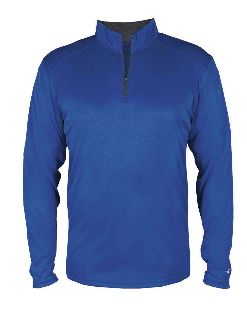 Badger Sport 2102 B-core Youth 1/4 Zip - Royal Graphite - HIT a Double - 1