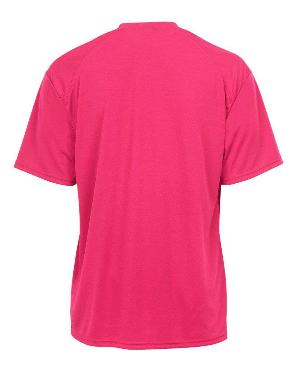 Badger Sport 2120 Youth B-Core Tee - Hot Pink - HIT a Double - 3