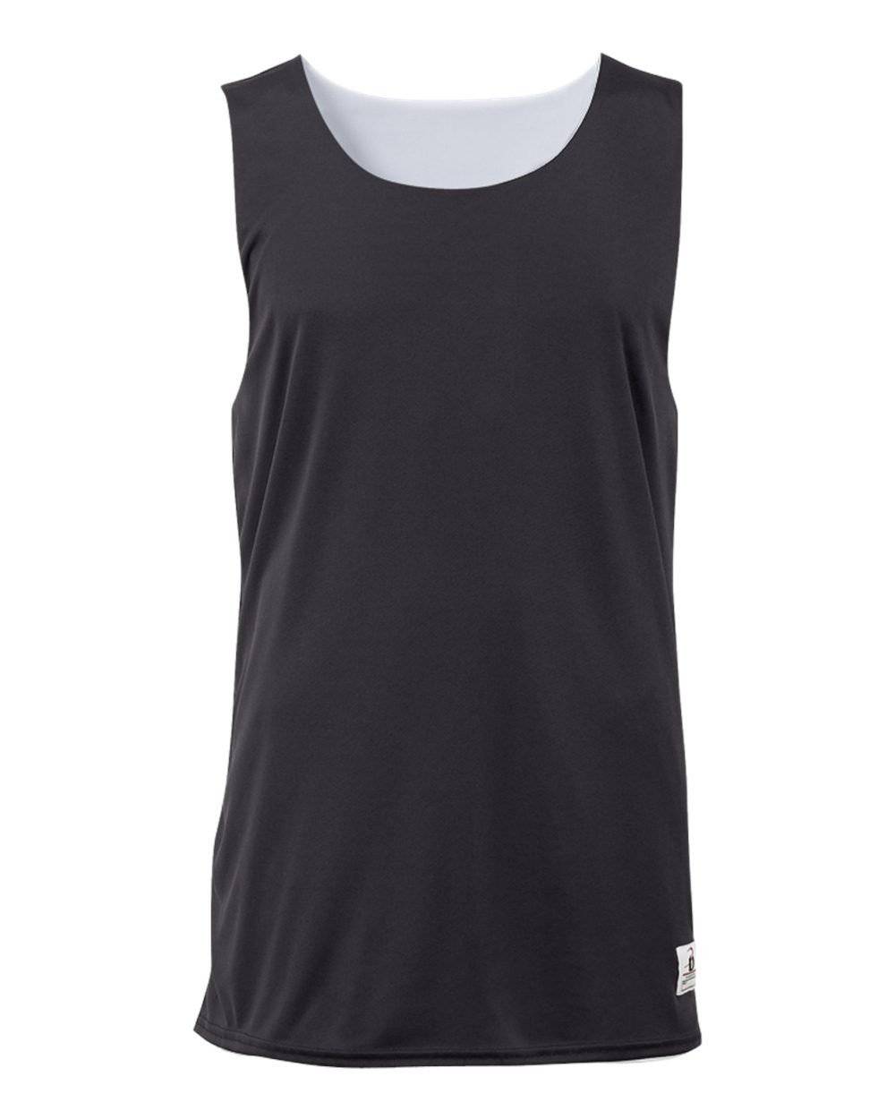 Badger Sport 2129 Youth B-Dry Reversible Tank - Black White - HIT a Double - 1