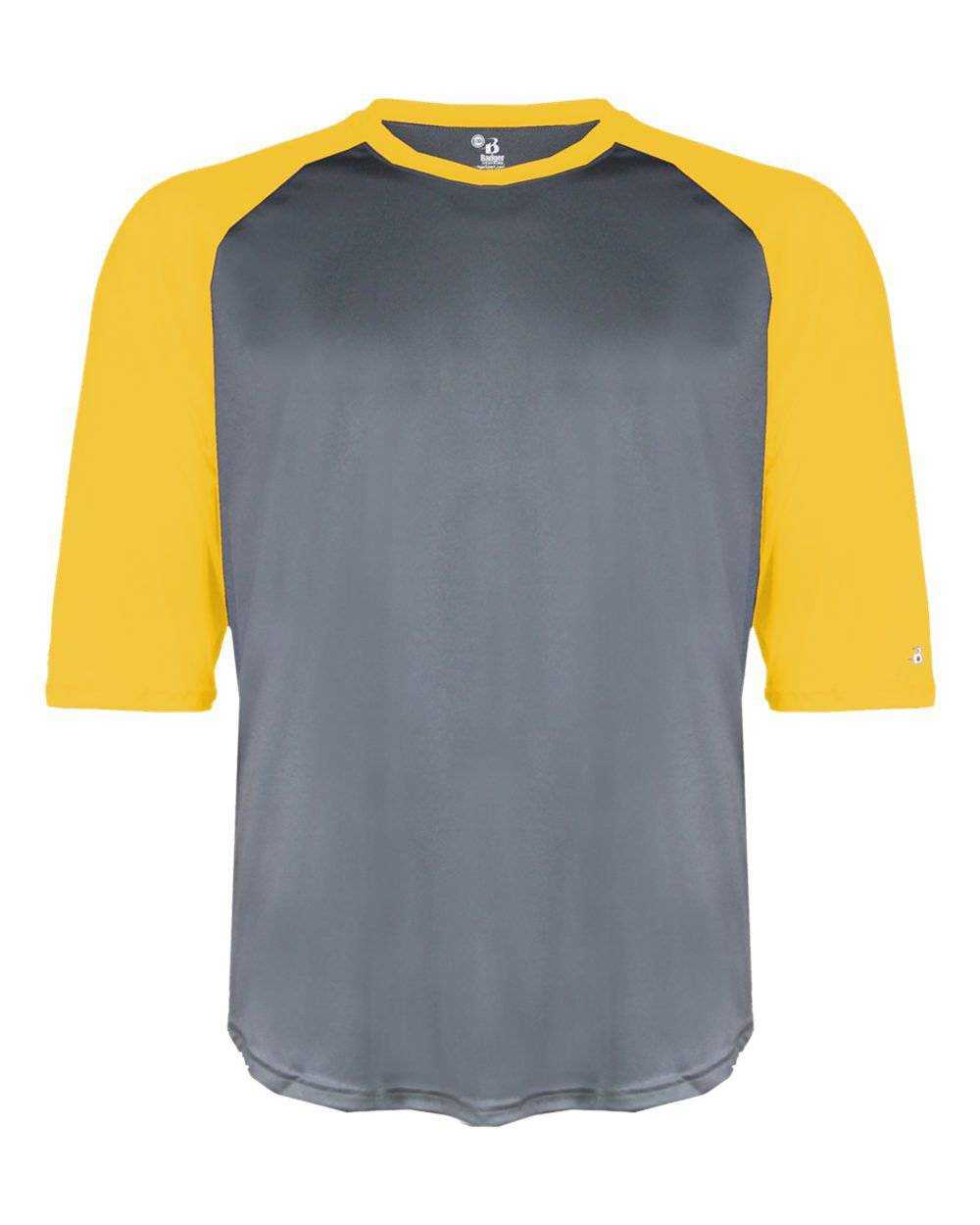 Badger Sport 2133 B-Baseball Youth Undershirt - Graphite Gold - HIT a Double - 1
