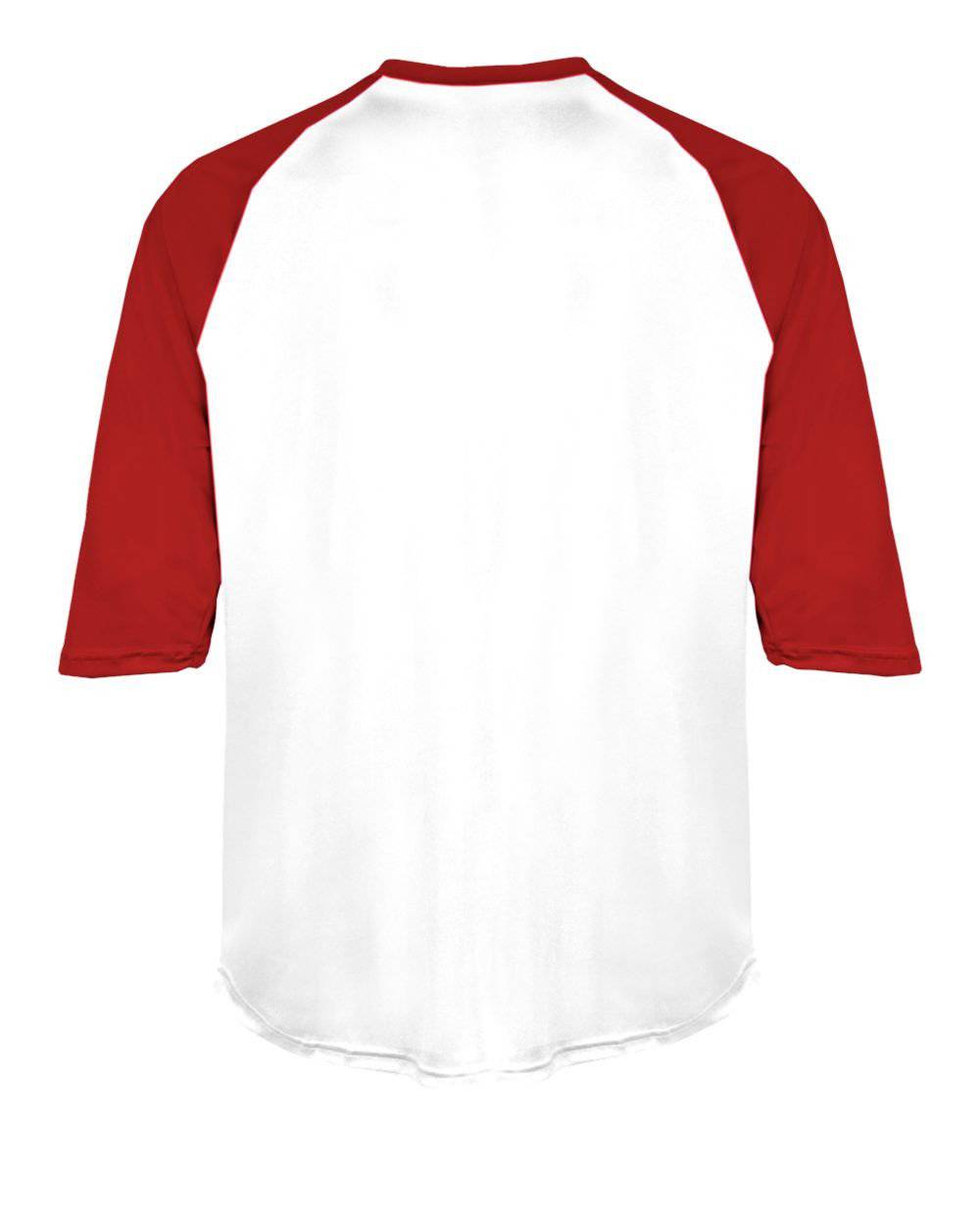 Badger Sport 2133 B-Baseball Youth Undershirt - White Red - HIT a Double - 3