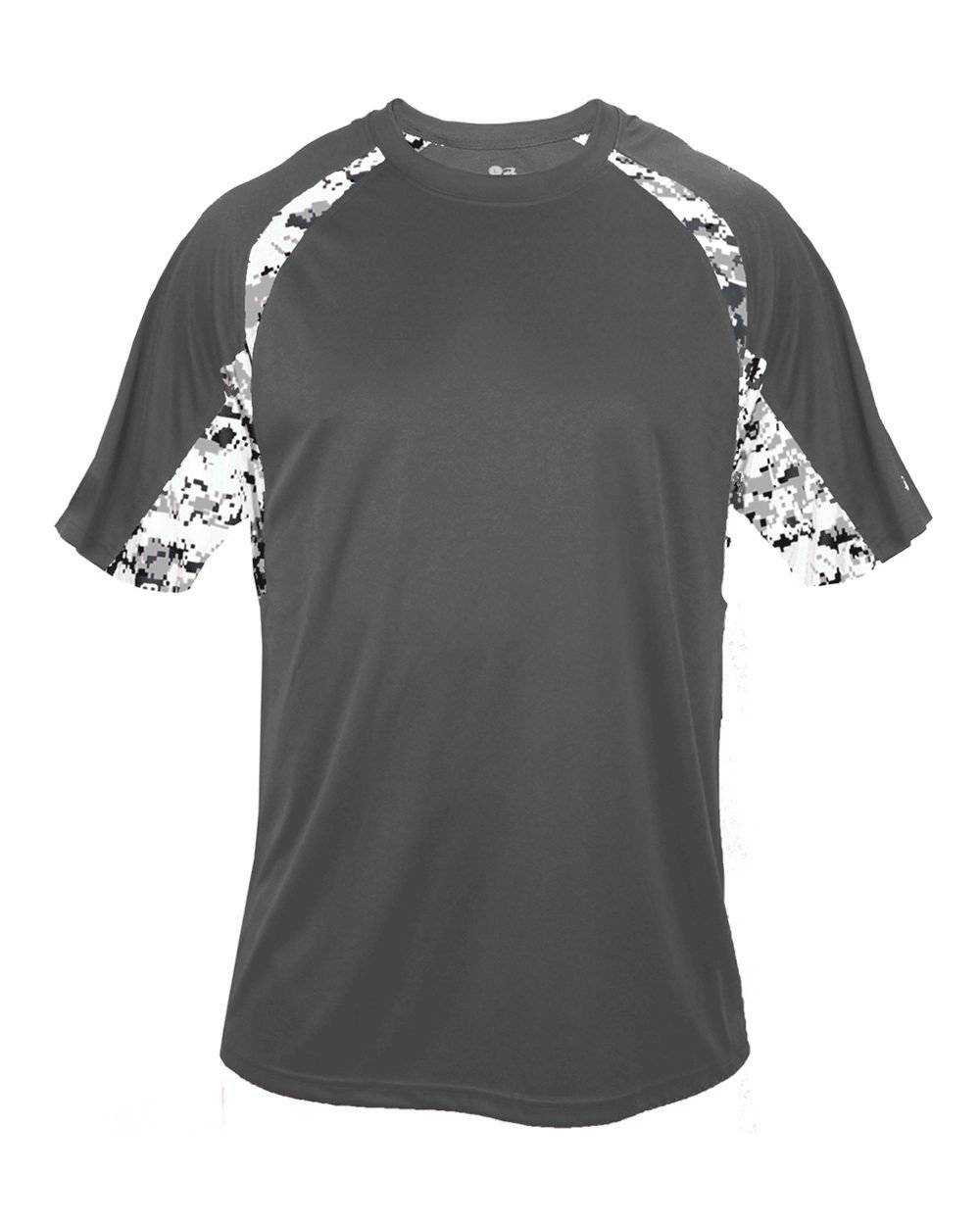 Badger Sport 2140 Digital Hook Youth Tee - Graphite White Digital - HIT a Double - 1