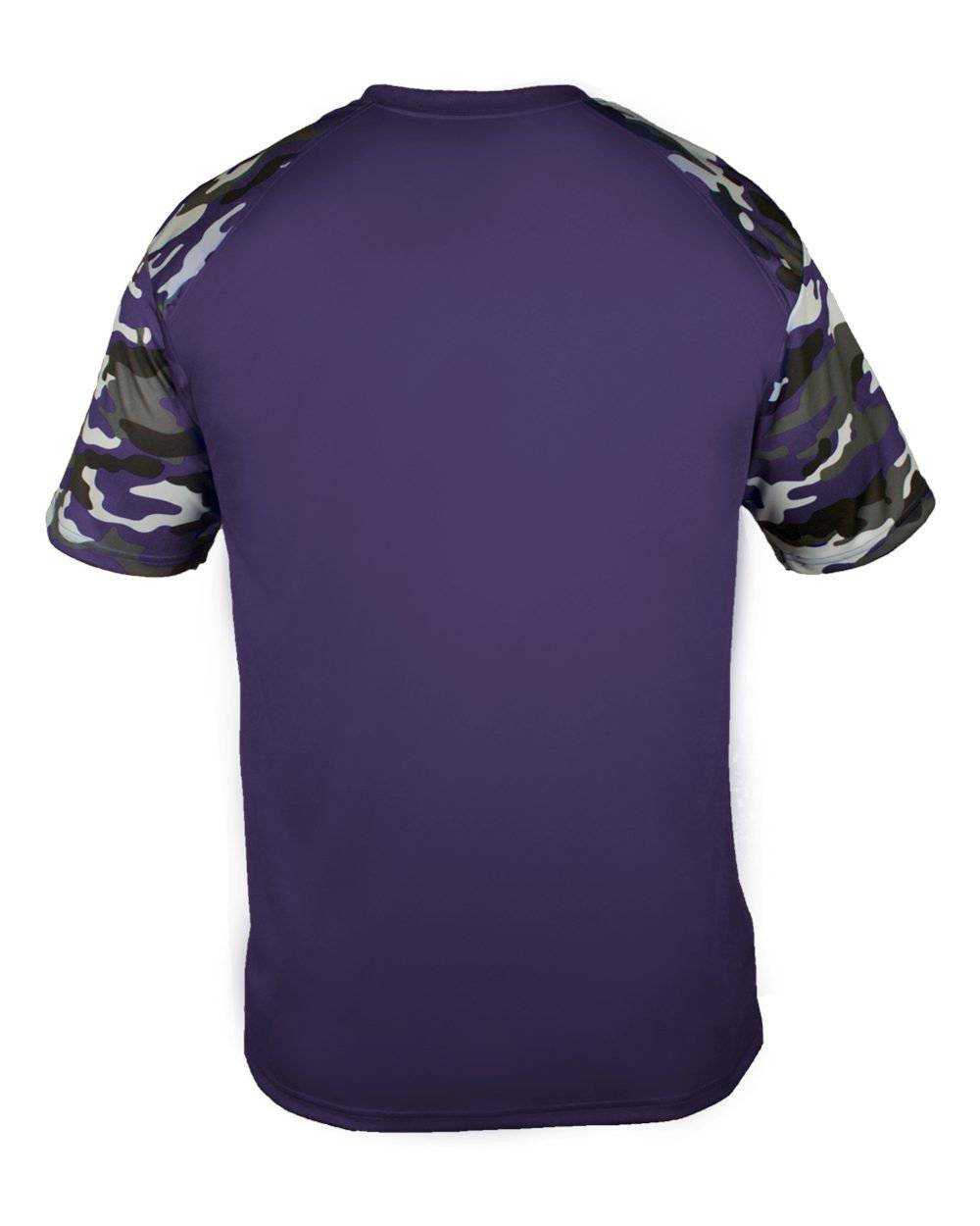 Badger Sport 2141 Camo Sport Youth Tee - Purple Purple Camo - HIT a Double - 3