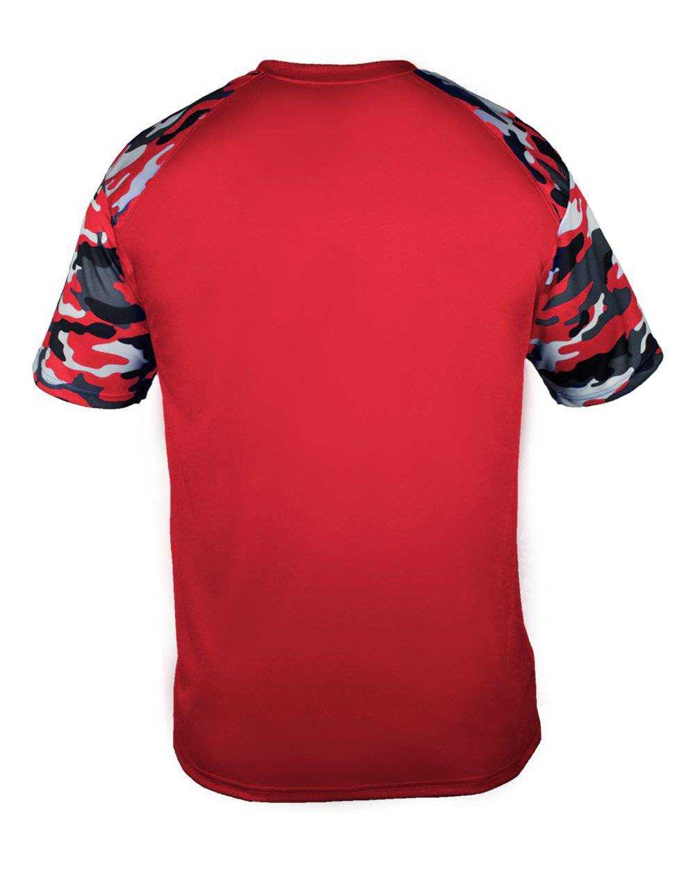 Badger Sport 2141 Camo Sport Youth Tee - Red Red Camo - HIT a Double - 3