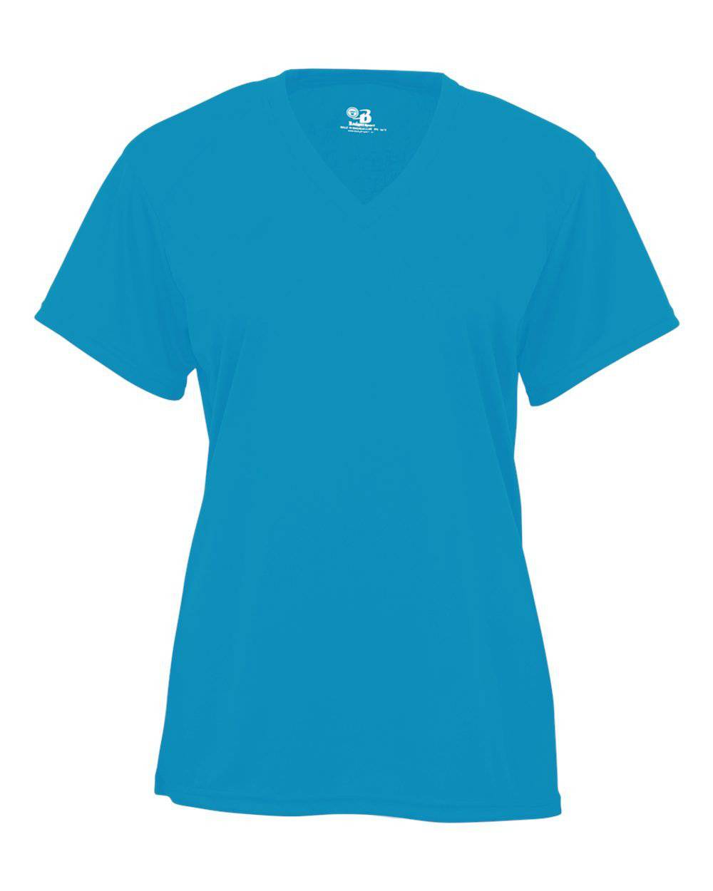 Badger Sport 2162 B-Core Youth V-Neck Tee - Electric Blue - HIT a Double - 1