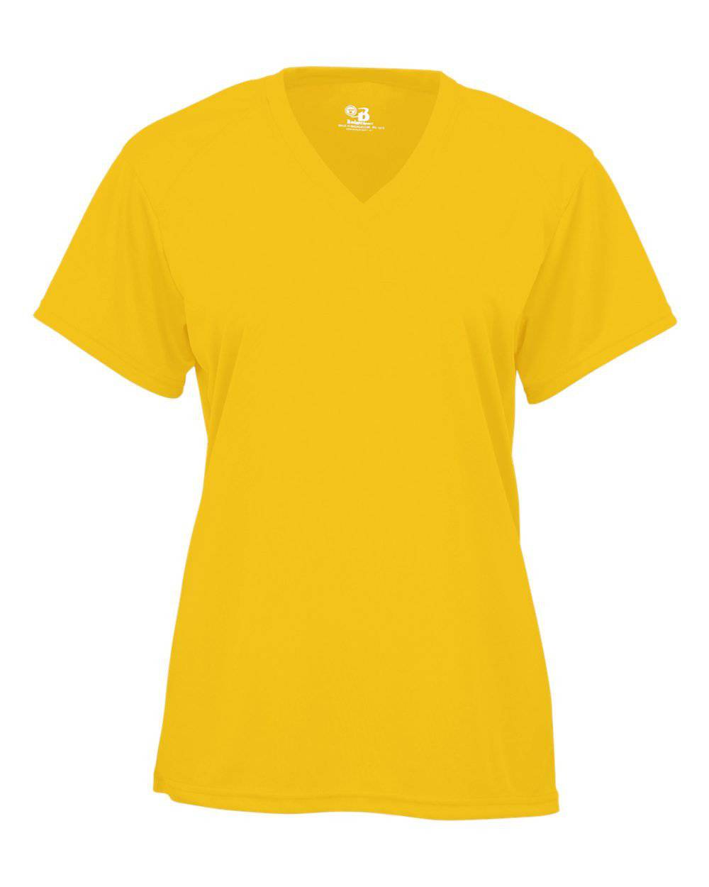 Badger Sport 2162 B-Core Youth V-Neck Tee - Gold - HIT a Double - 1