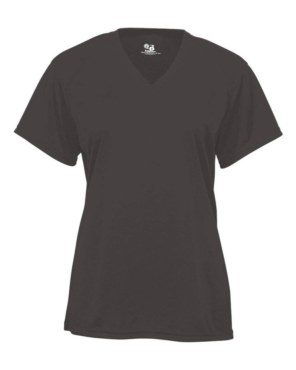 Badger Sport 2162 B-Core Youth V-Neck Tee - Graphite - HIT a Double - 1