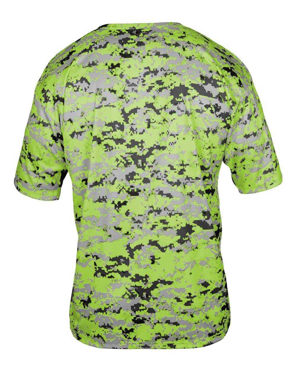 Badger Sport 2180 B-Core Youth Digital Tee - Lime Digital - HIT a Double - 4