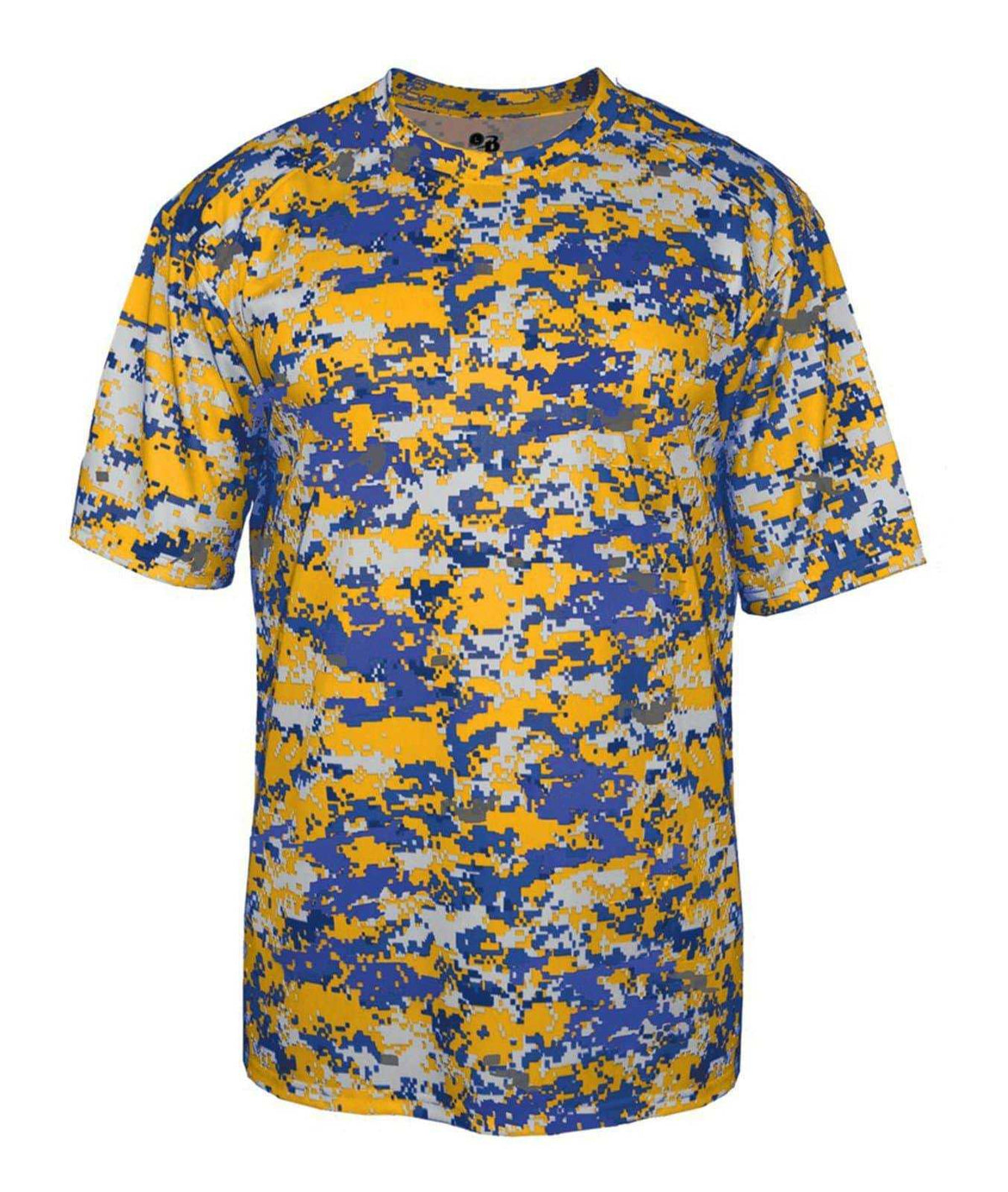 Badger Sport 2180 B-Core Youth Digital Tee - Royal Gold Digital - HIT a Double - 1