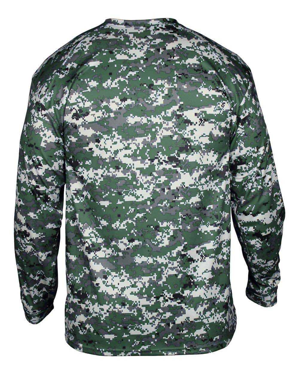 Badger Sport 2184 Digital Youth Long Sleeve Tee - Forest Camo - HIT a Double - 3