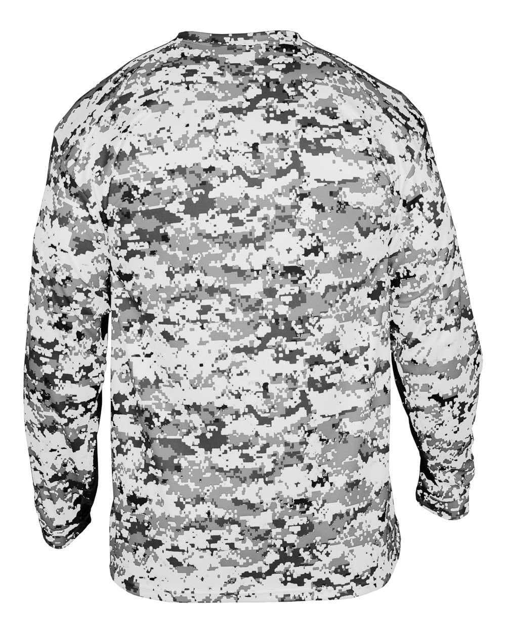 Badger Sport 2184 Digital Youth Long Sleeve Tee - White Camo - HIT a Double - 3