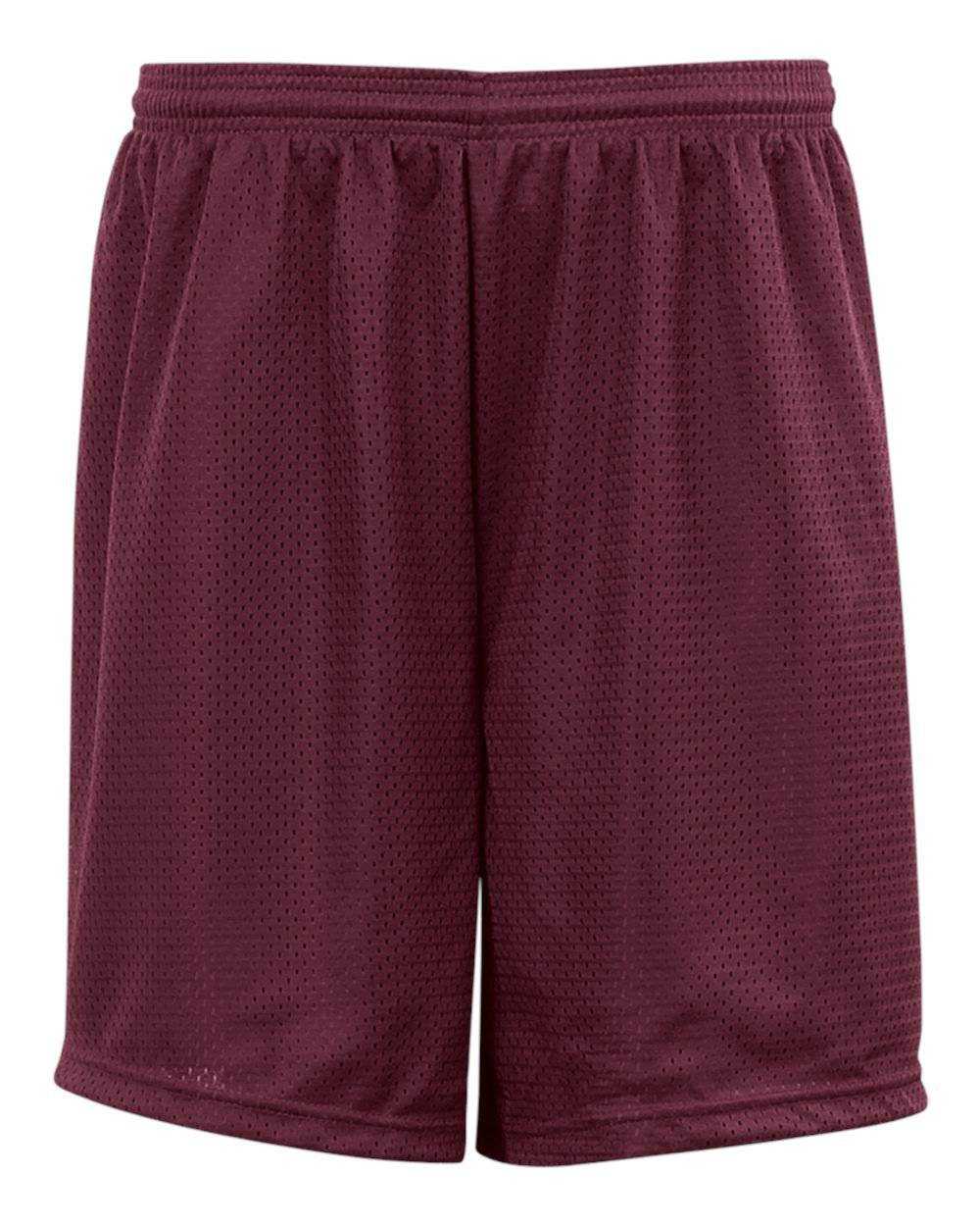 Badger Sport 2207 Youth Mesh/Tricot Short - Cardinal - HIT a Double - 1