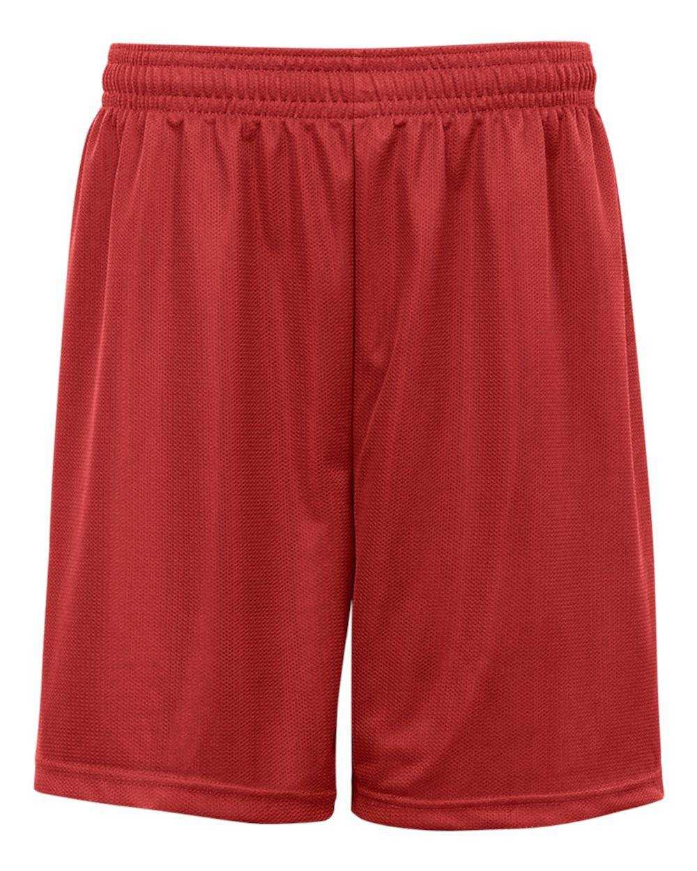 Badger Sport 2237 Youth. Mini Mesh Short - Red - HIT a Double - 1