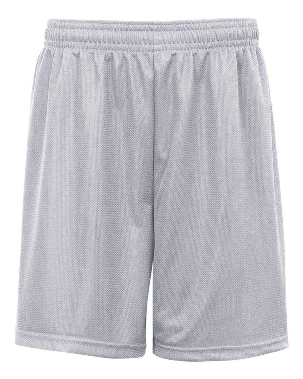 Badger 2237 Youth. Mini Mesh Short - Silver - HIT a Double - 1