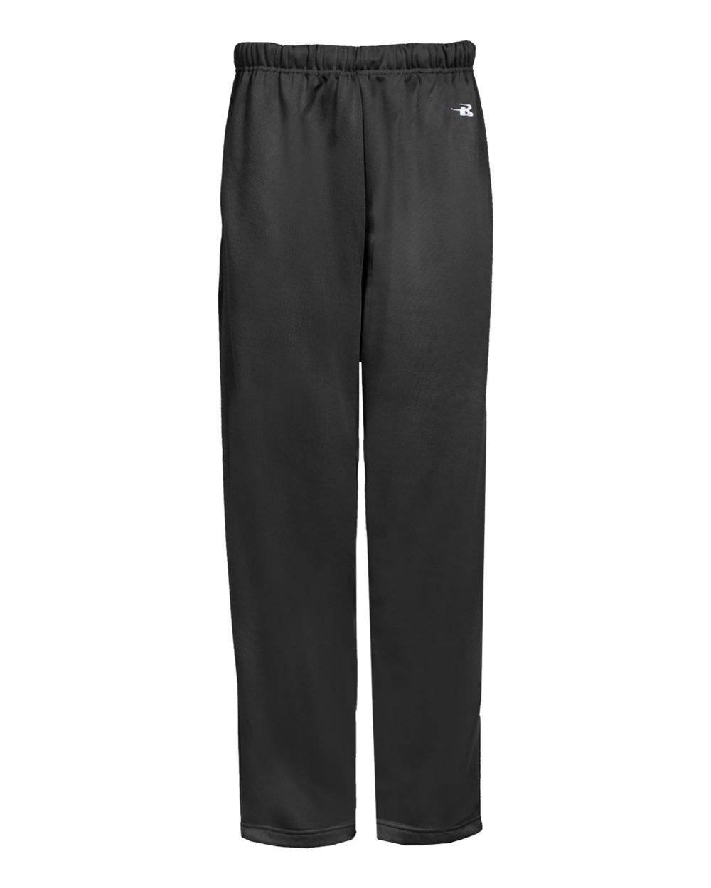 Badger Sport 2478 Perf. Youth Open Bottom Pant - Black - HIT a Double - 1