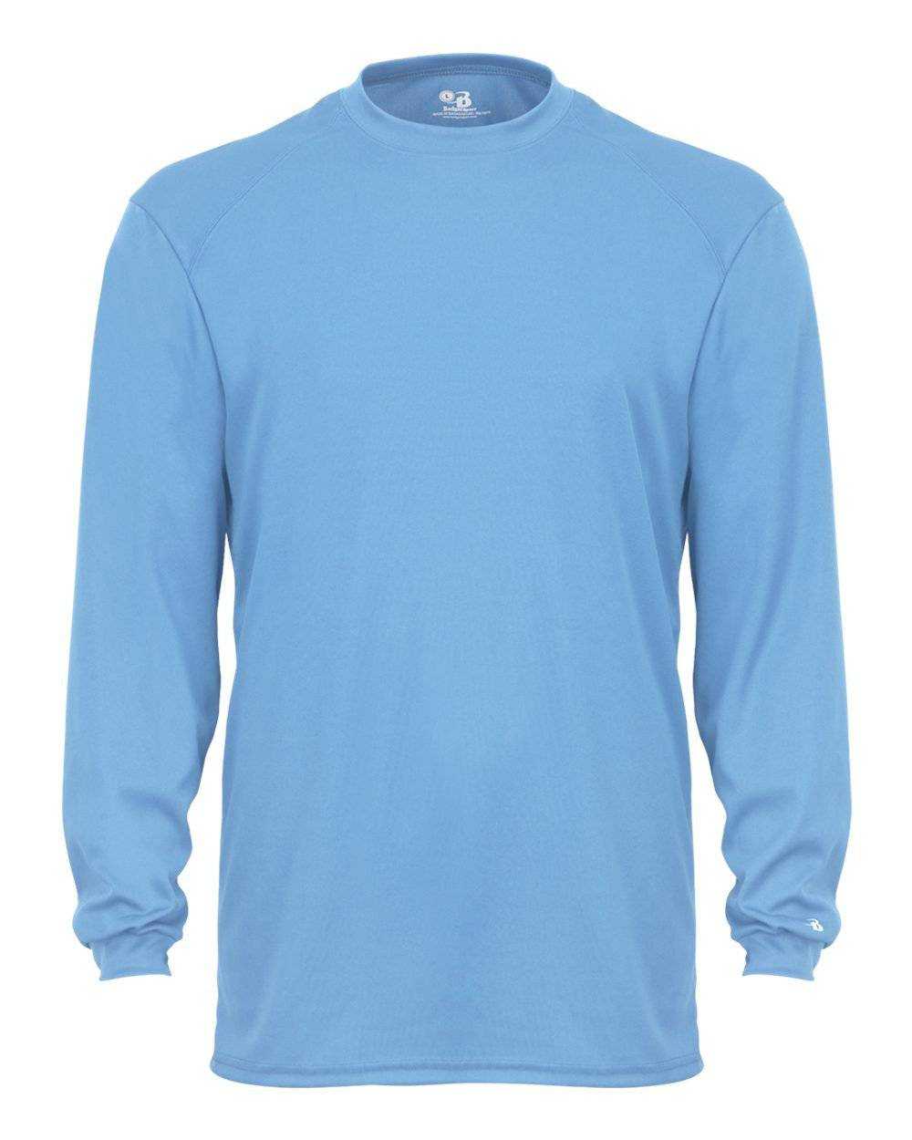 Badger Sport 4104 B-Core Long Sleeve Tee - Columbia Blue - HIT a Double - 1