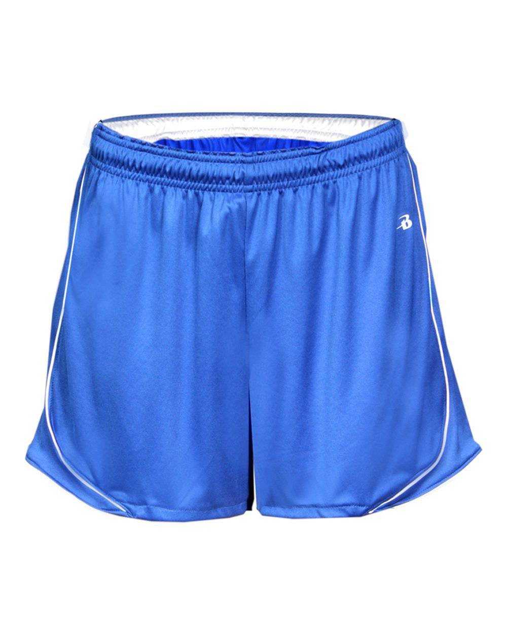 Badger Sport 4118 Pacer Ladies Short - Royal White - HIT a Double - 1