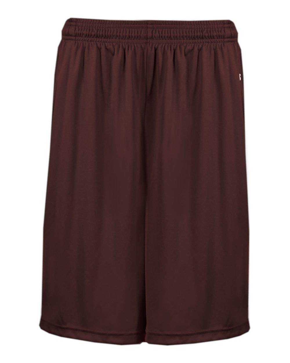 Badger Sport 4119 B-Core Pocketed 10&quot; Short - Maroon - HIT a Double - 1