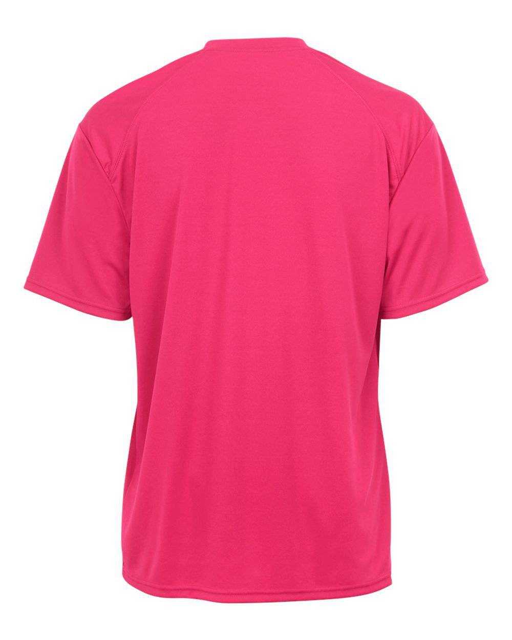 Badger Sport 4120 Adult B-Core Tee - Hot Pink - HIT a Double - 3