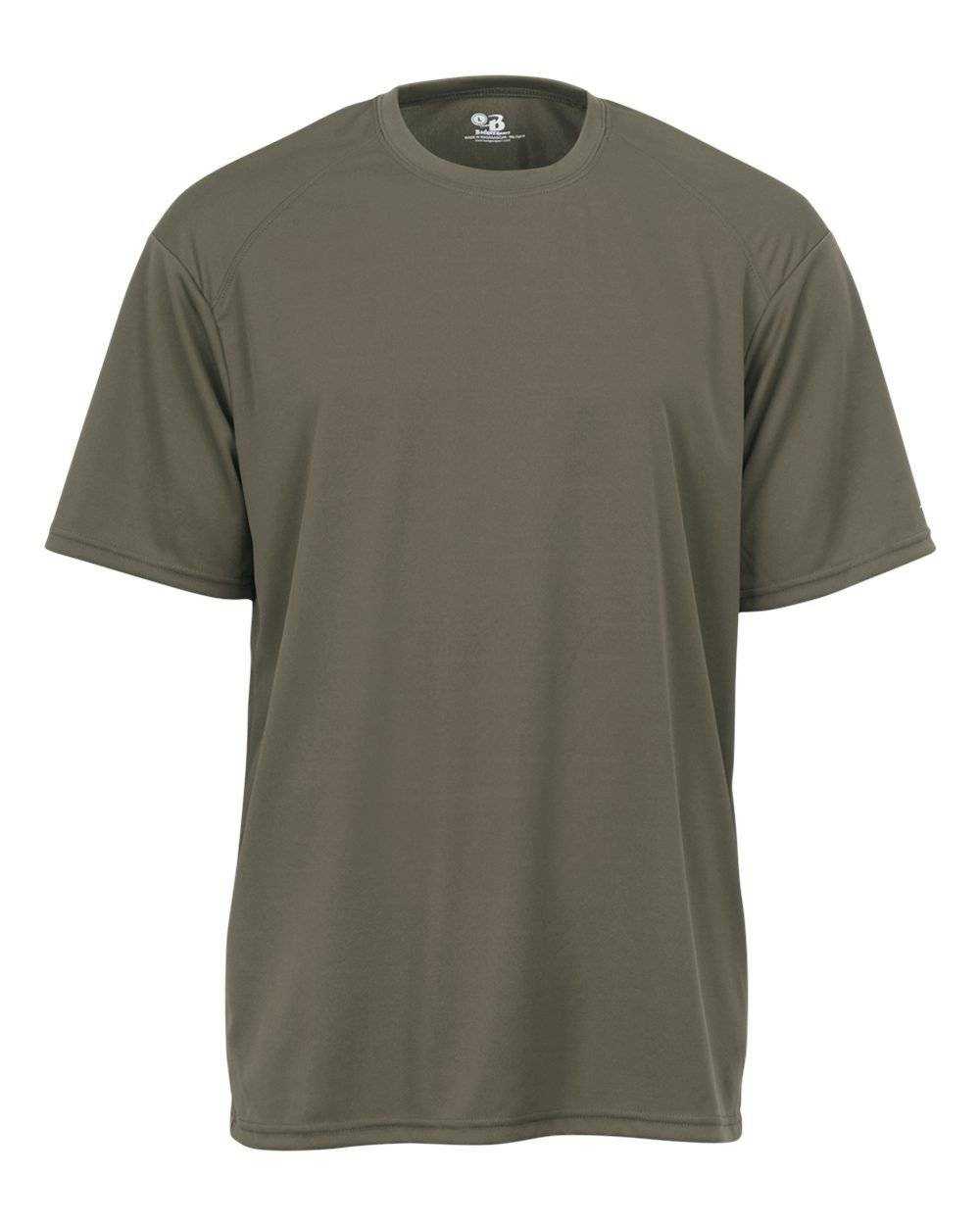 Badger Sport 4120 Adult B-Core Tee - OD Green - HIT a Double - 1