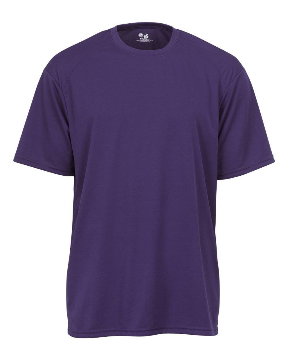 Badger Sport 4120 Adult B-Core Tee - Purple - HIT a Double - 1
