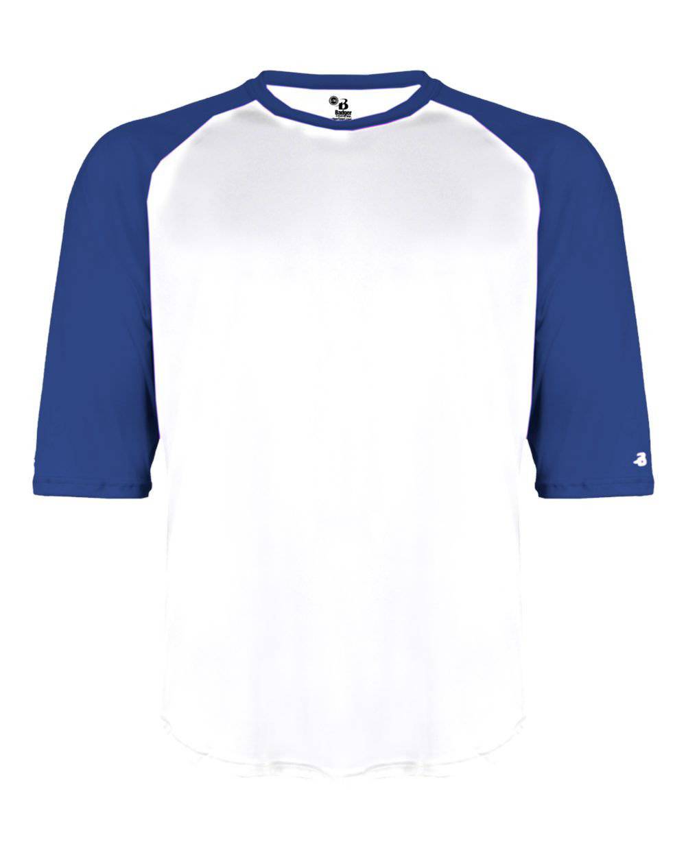 Badger Sport 4133 B-Baseball Adult Undershirt - White Royal - HIT a Double - 1