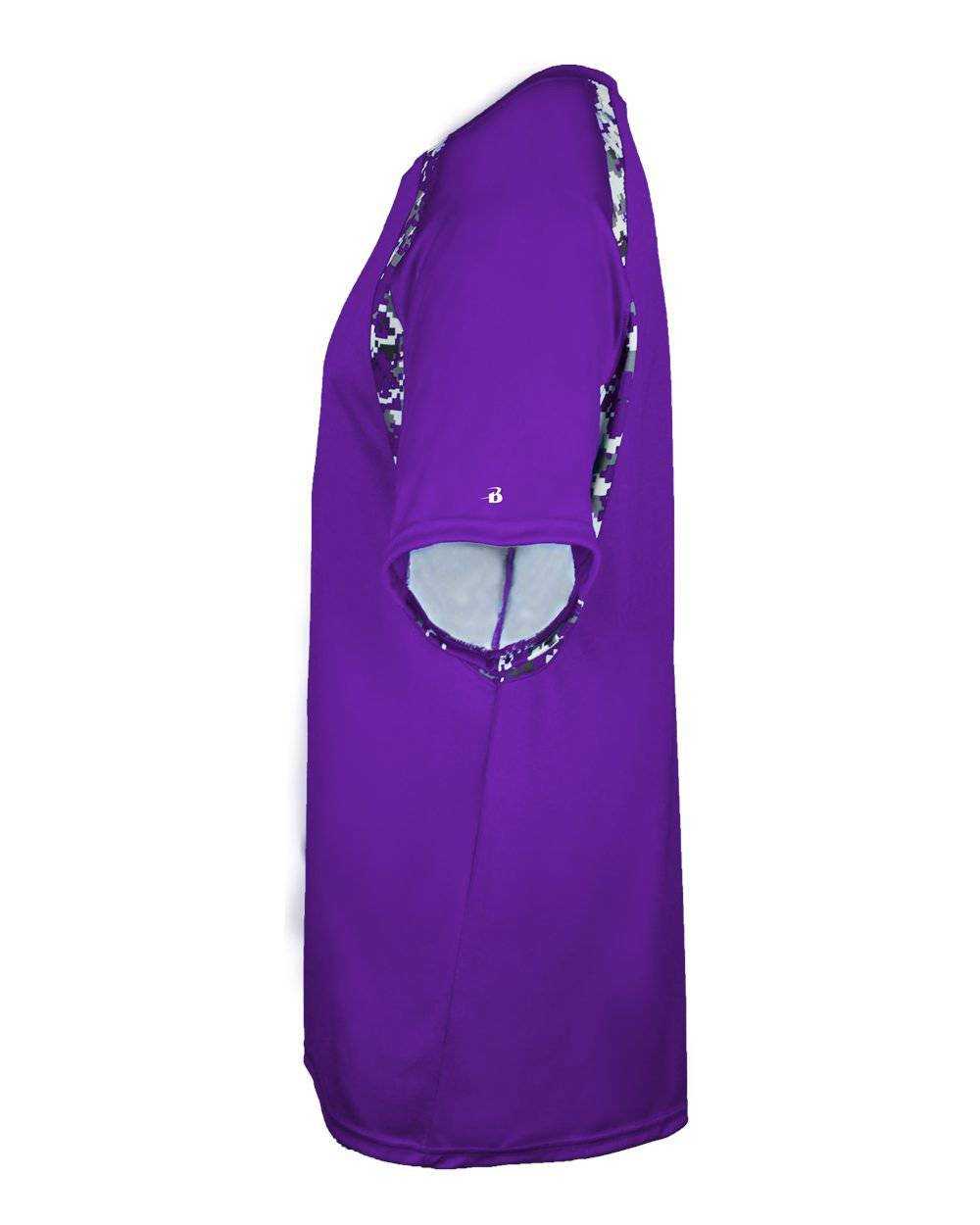 Badger Sport 4140 Digital Hook Adult Tee - Purple Purple Digital - HIT a Double - 2