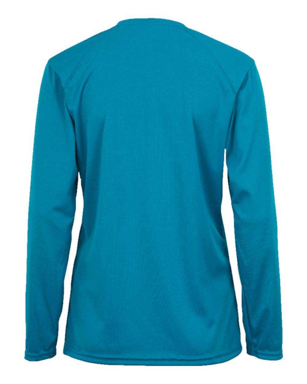 Badger Sport 4164 Ladies B-Core Long Sleeve Tee - Electric Blue - HIT a Double - 3