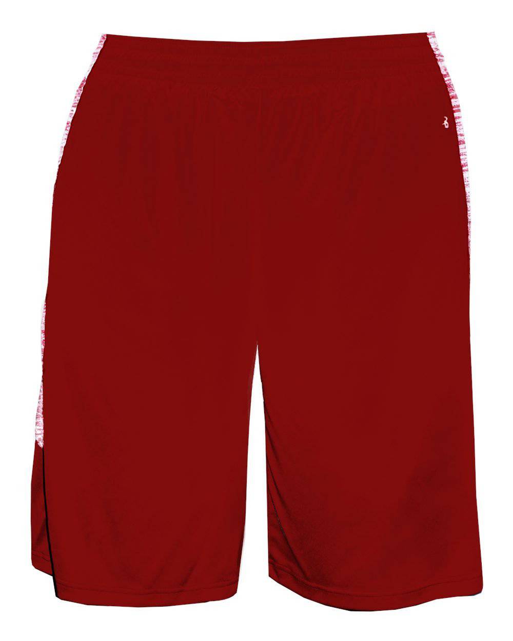 Badger Sport 4195 Blend Panel Short - Red Red Blend - HIT a Double - 1