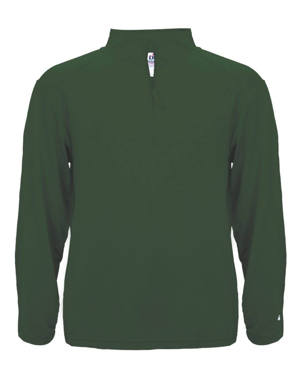 Badger Sport 4280 1/4 Zip Light Weight Pullover - Forest - HIT a Double - 1