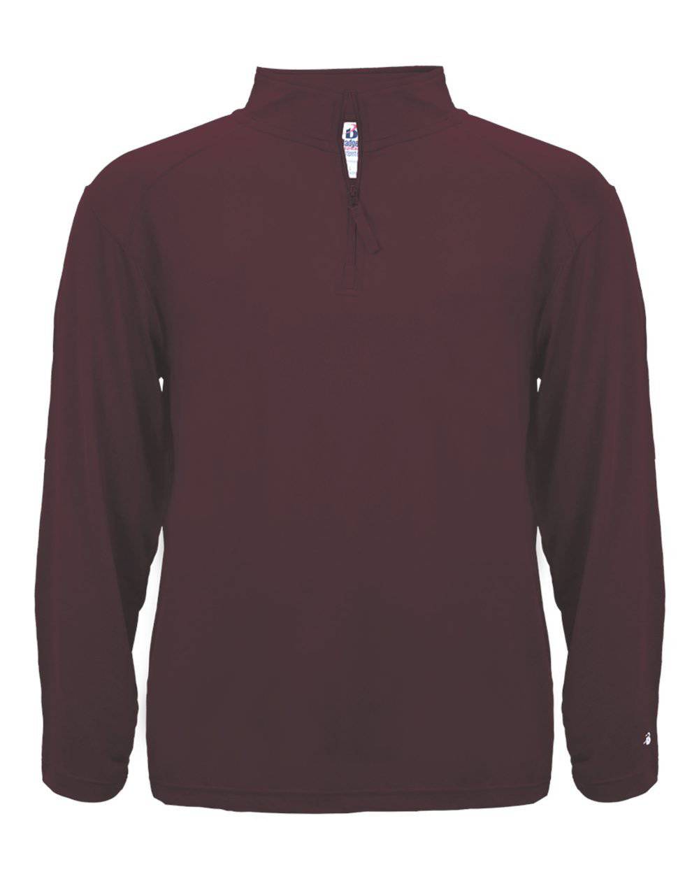 Badger Sport 4280 1/4 Zip Light Weight Pullover - Maroon - HIT a Double - 1