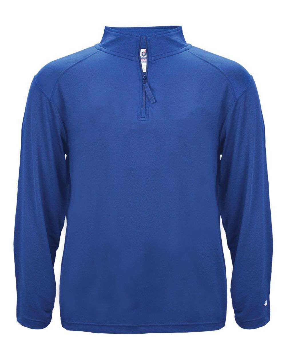 Badger Sport 4280 1/4 Zip Light Weight Pullover - Royal - HIT a Double - 1