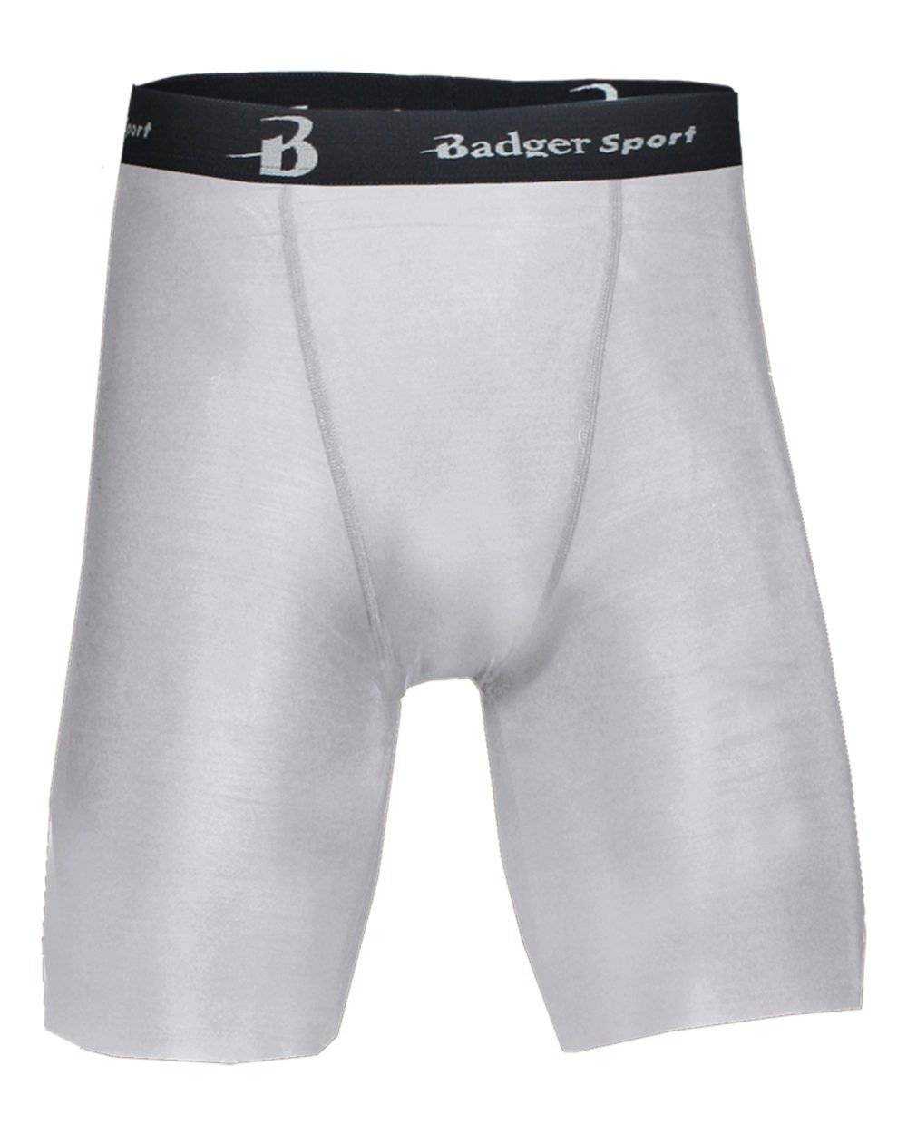 Badger Sport 4607 B-Fit Compression Short - Silver - HIT a Double - 1