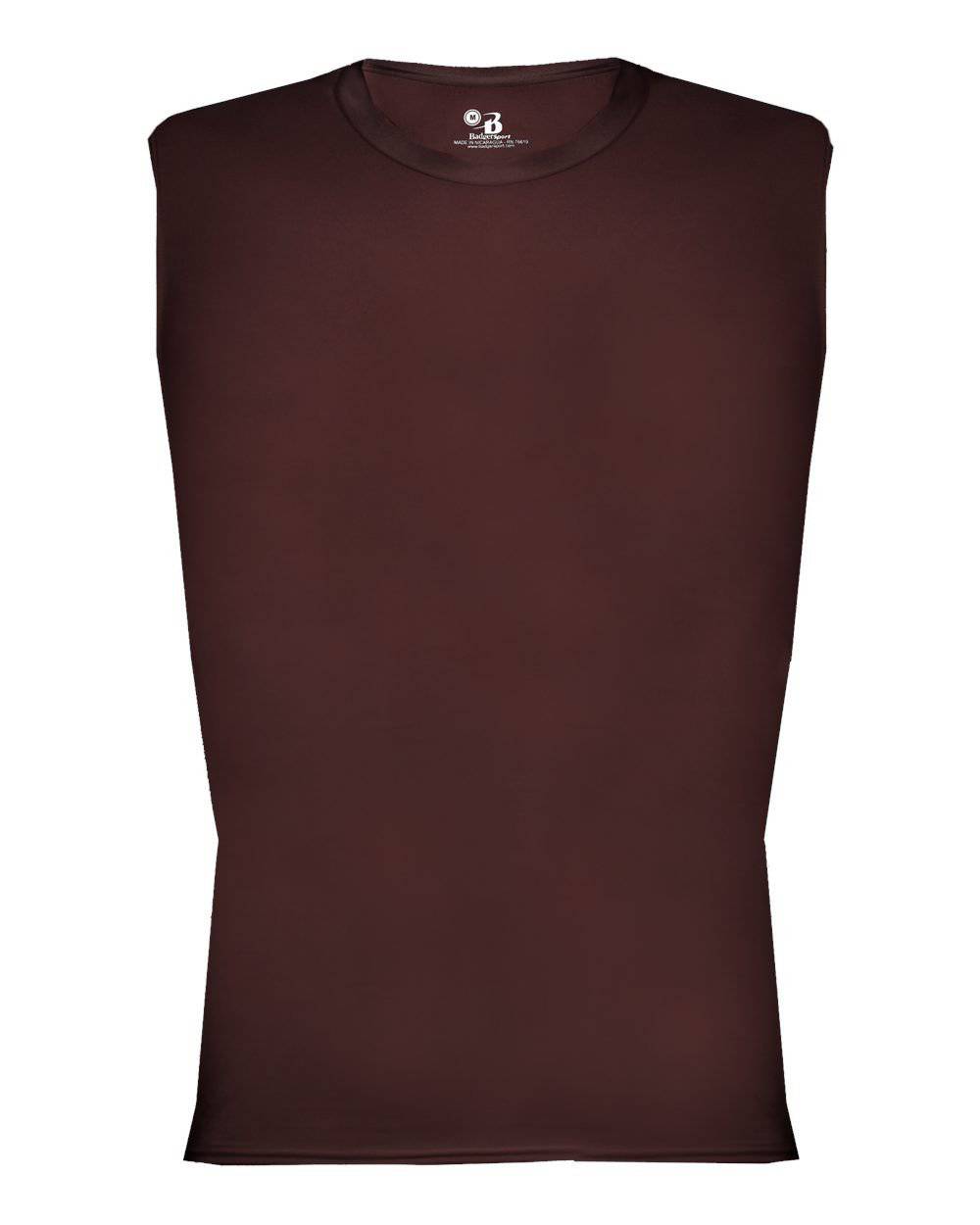 Badger Sport 4631 Pro-Compression Sleeveless - Maroon - HIT a Double - 1