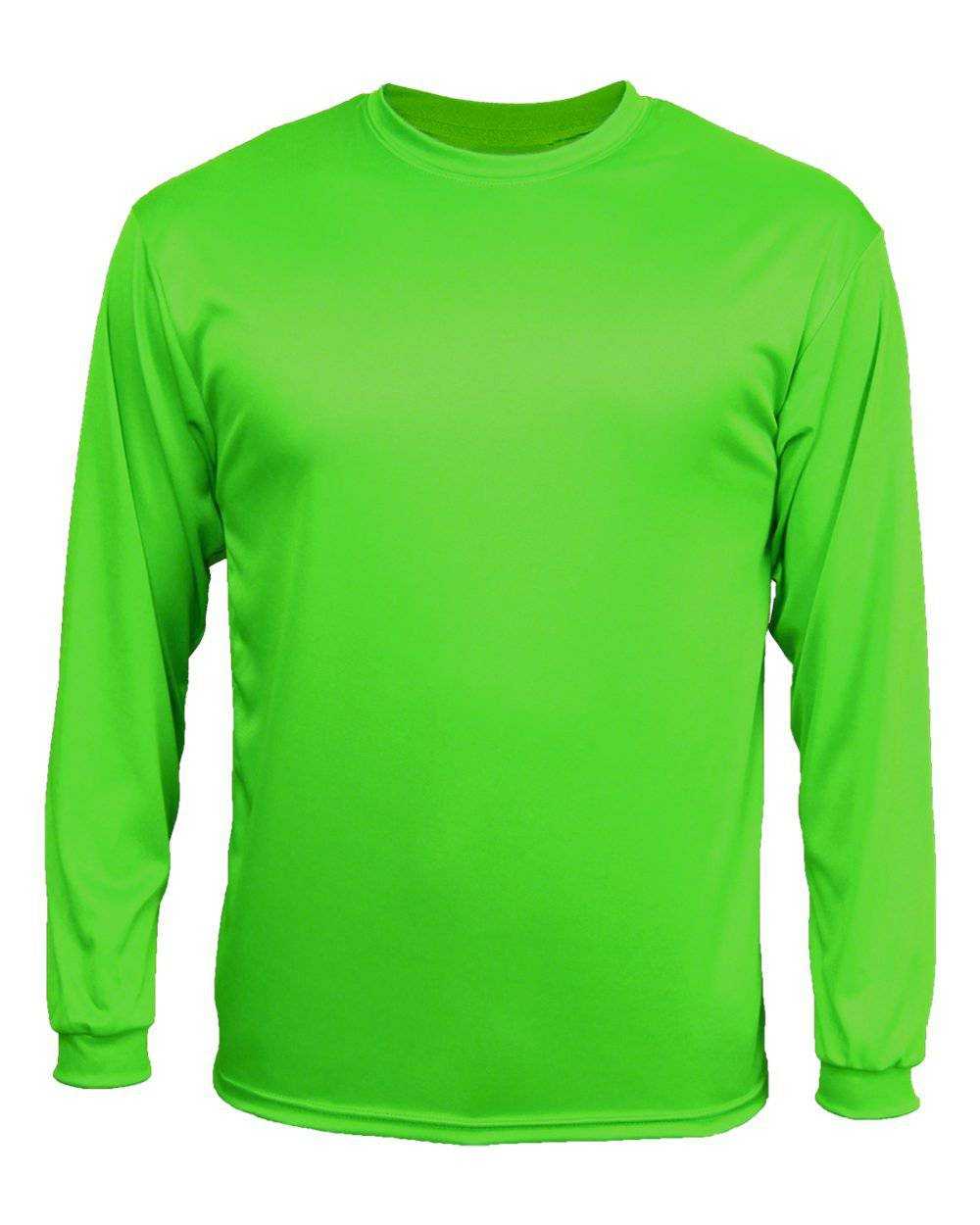 C2 Sport 5104 Long Sleeve Performance Tee - Lime - HIT a Double - 2