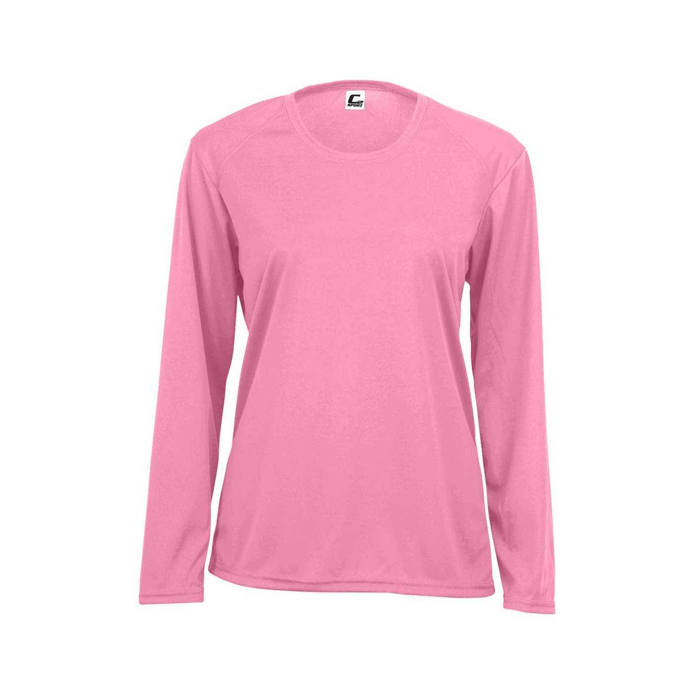 C2 Sport 5104 Long Sleeve Performance Tee - Pink - HIT a Double - 1