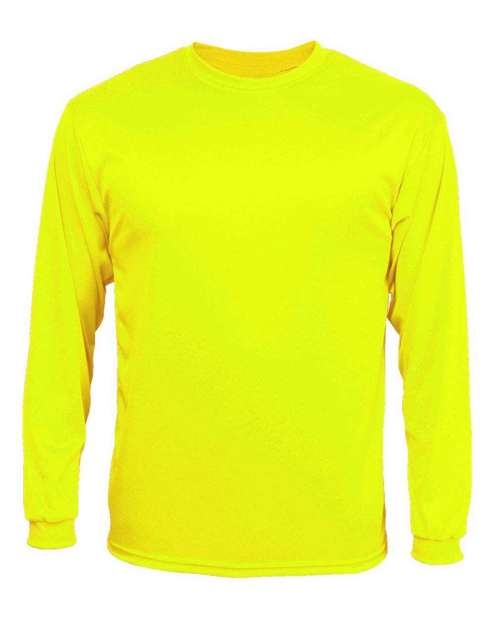 C2 Sport 5104 Long Sleeve Performance Tee - Safety Yellow - HIT a Double - 2