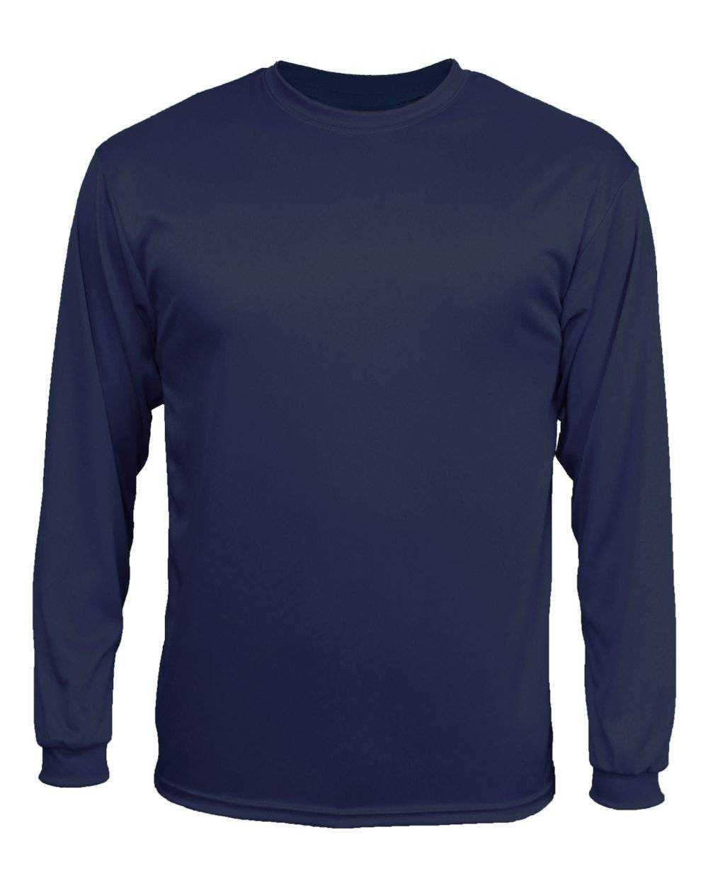 C2 Sport 5204 Long Sleeve Youth Tee - Navy - HIT a Double - 2