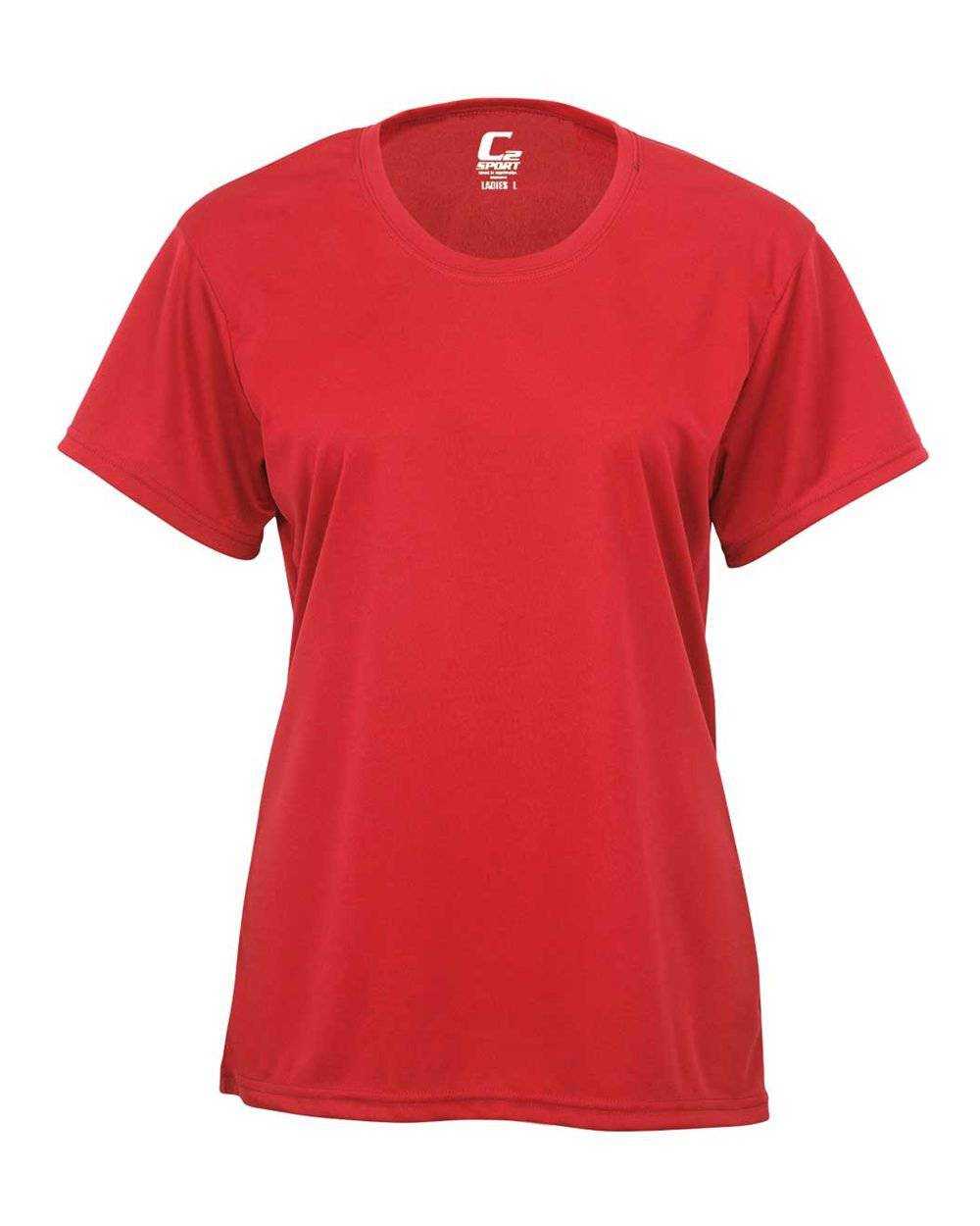 C2 Sport 5600 Ladies Tee - Red - HIT a Double - 1