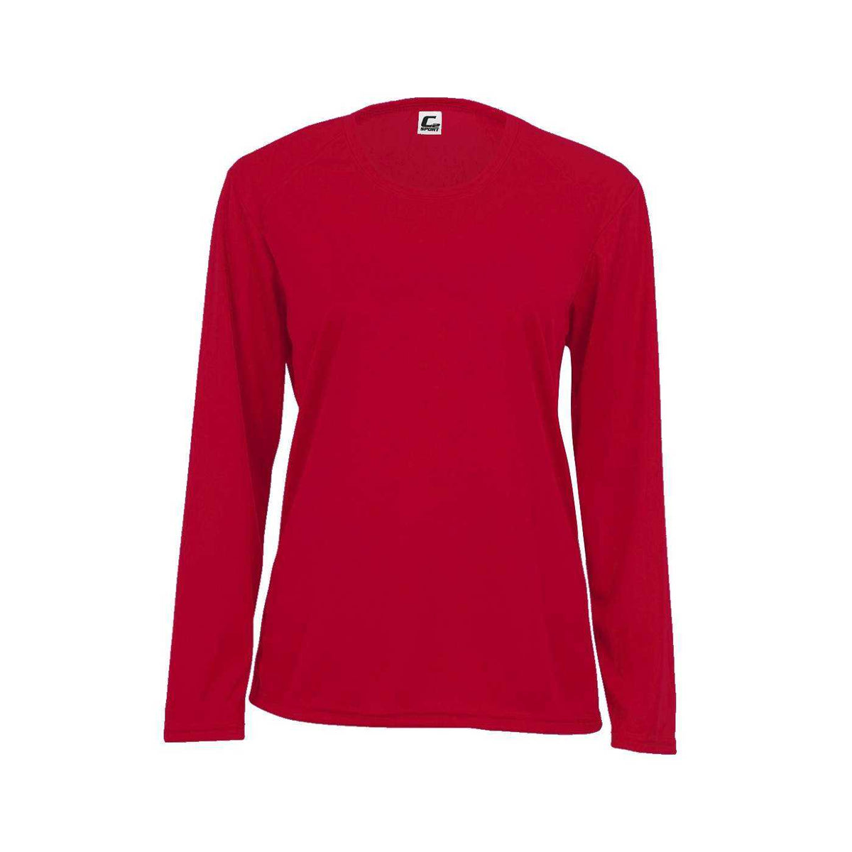 C2 Sport 5604 Long Sleeve Ladies Tee - Red - HIT a Double - 1