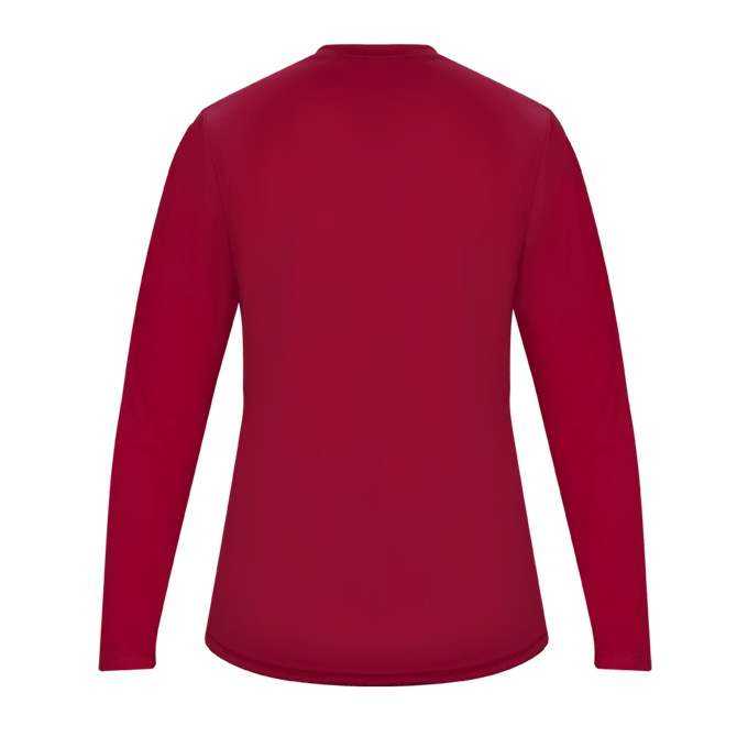 C2 Sport 5604 Long Sleeve Ladies Tee - Red - HIT a Double - 2