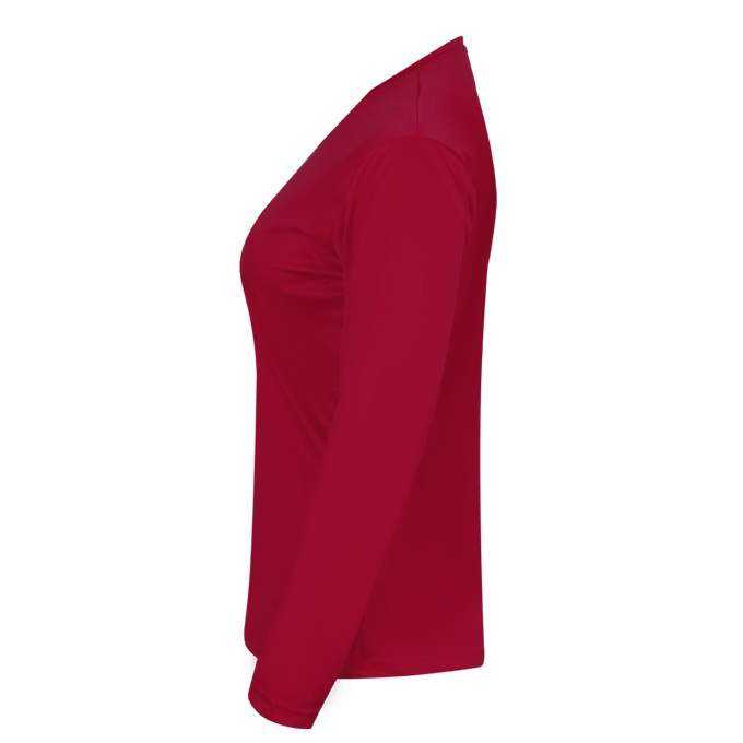 C2 Sport 5604 Long Sleeve Ladies Tee - Red - HIT a Double - 3