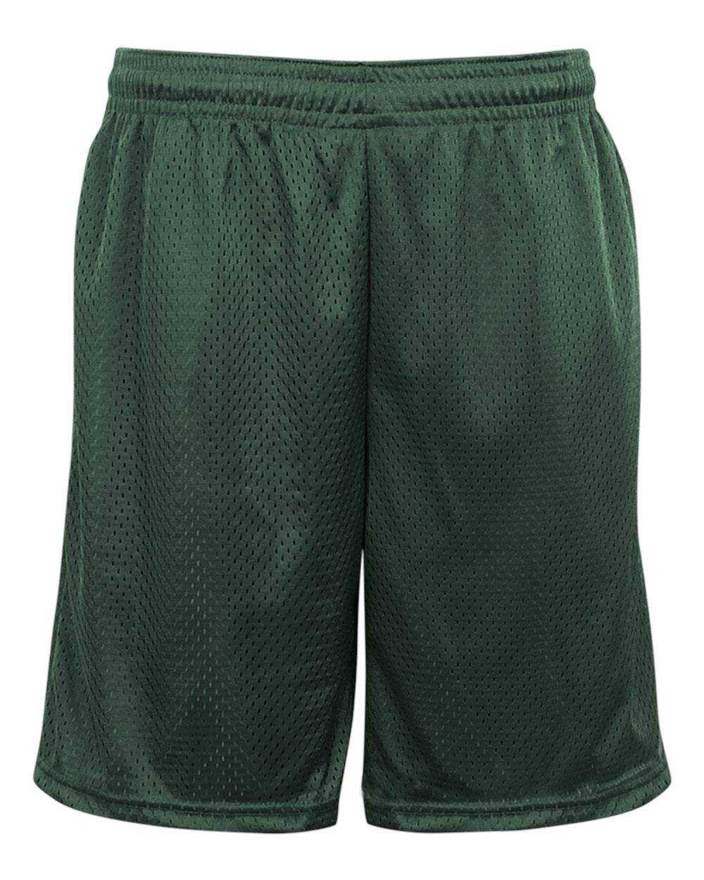 Badger Sport 7219 Pocketed Mesh Short - Forest - HIT a Double - 1