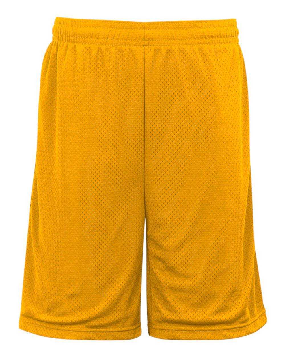 Badger Sport 7219 Pocketed Mesh Short - Gold - HIT a Double - 1